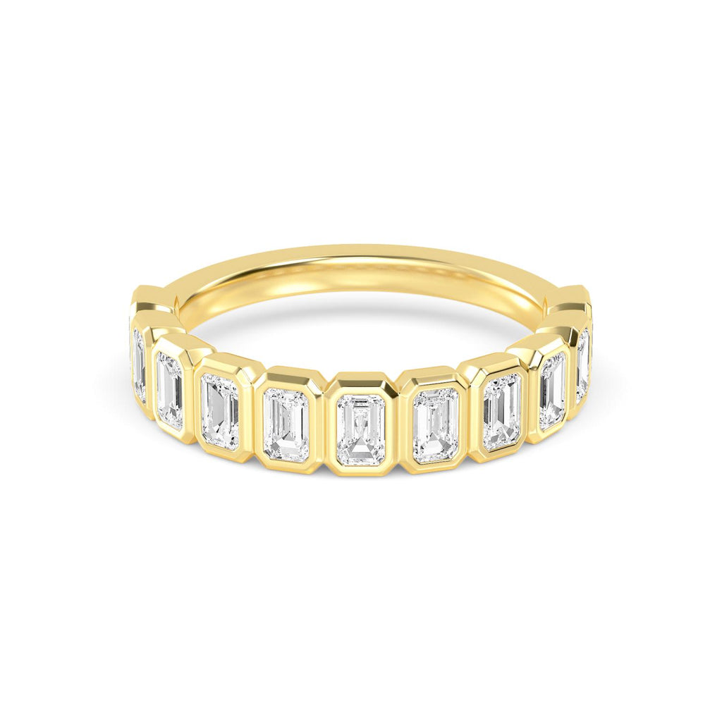 Bianca Emerald Band - yellow gold jewellery-only view 1