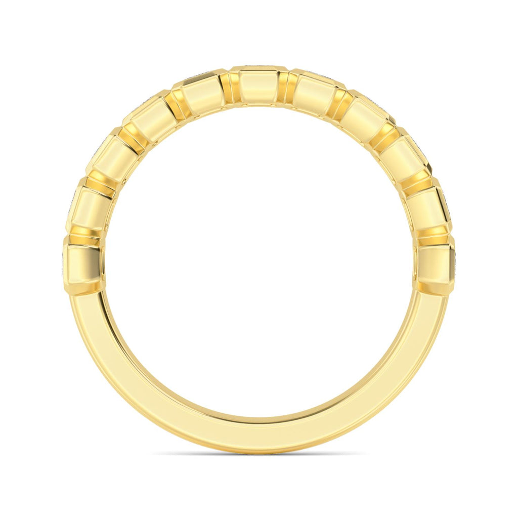 Bianca Emerald Band - yellow gold jewellery-only view 2