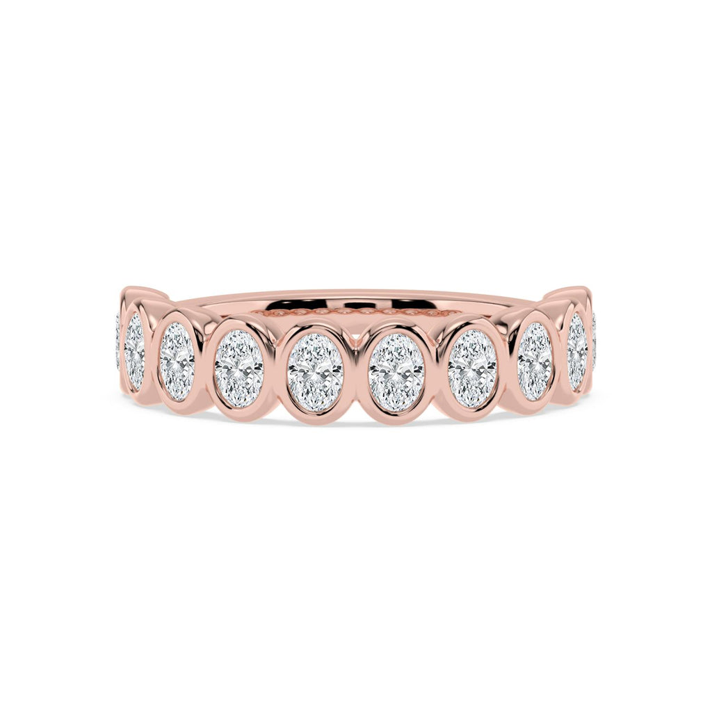 Sera Oval Band - rose gold jewellery-only view 5