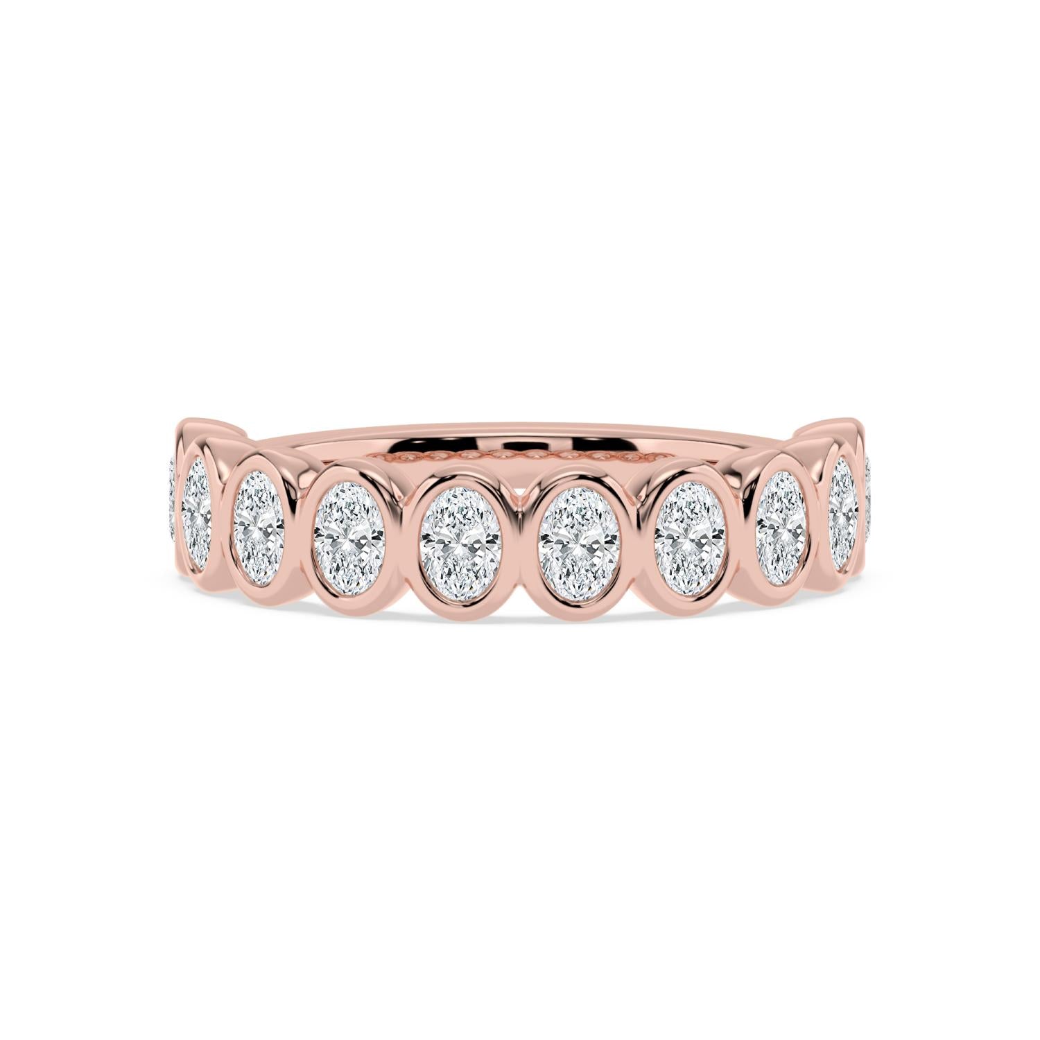 Sera Oval Band - rose gold jewellery-only view 5