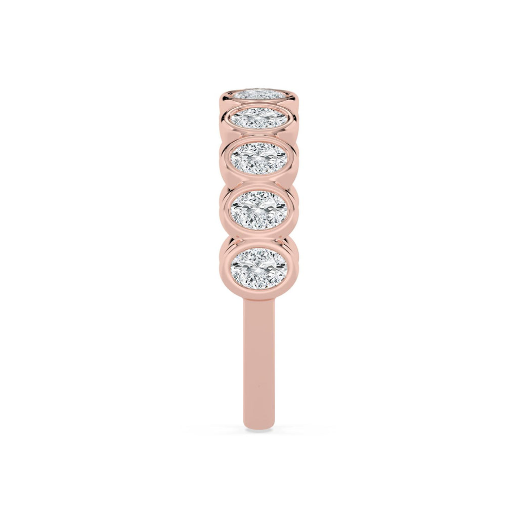 Sera Oval Band - rose gold jewellery-only view 6