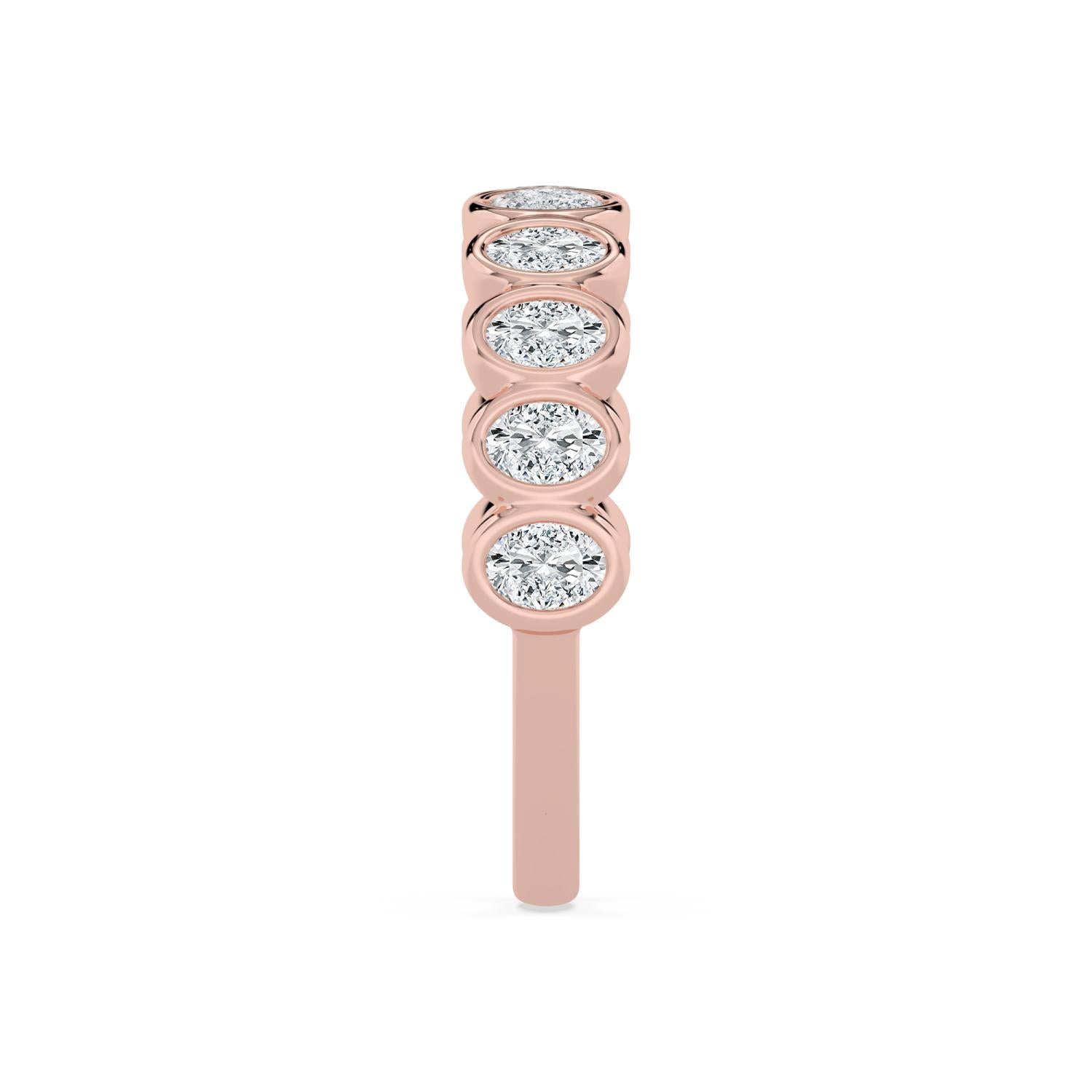 Sera Oval Band - rose gold jewellery-only view 6