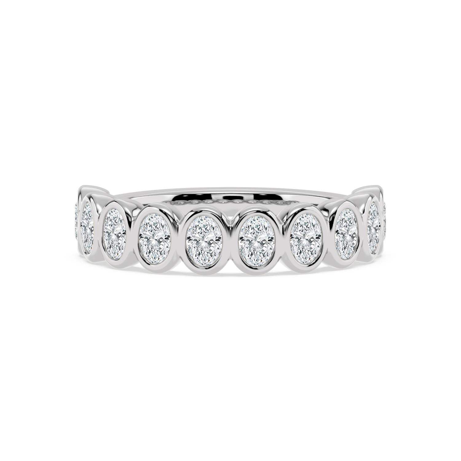 Sera Oval Band - white gold jewellery-only view 3