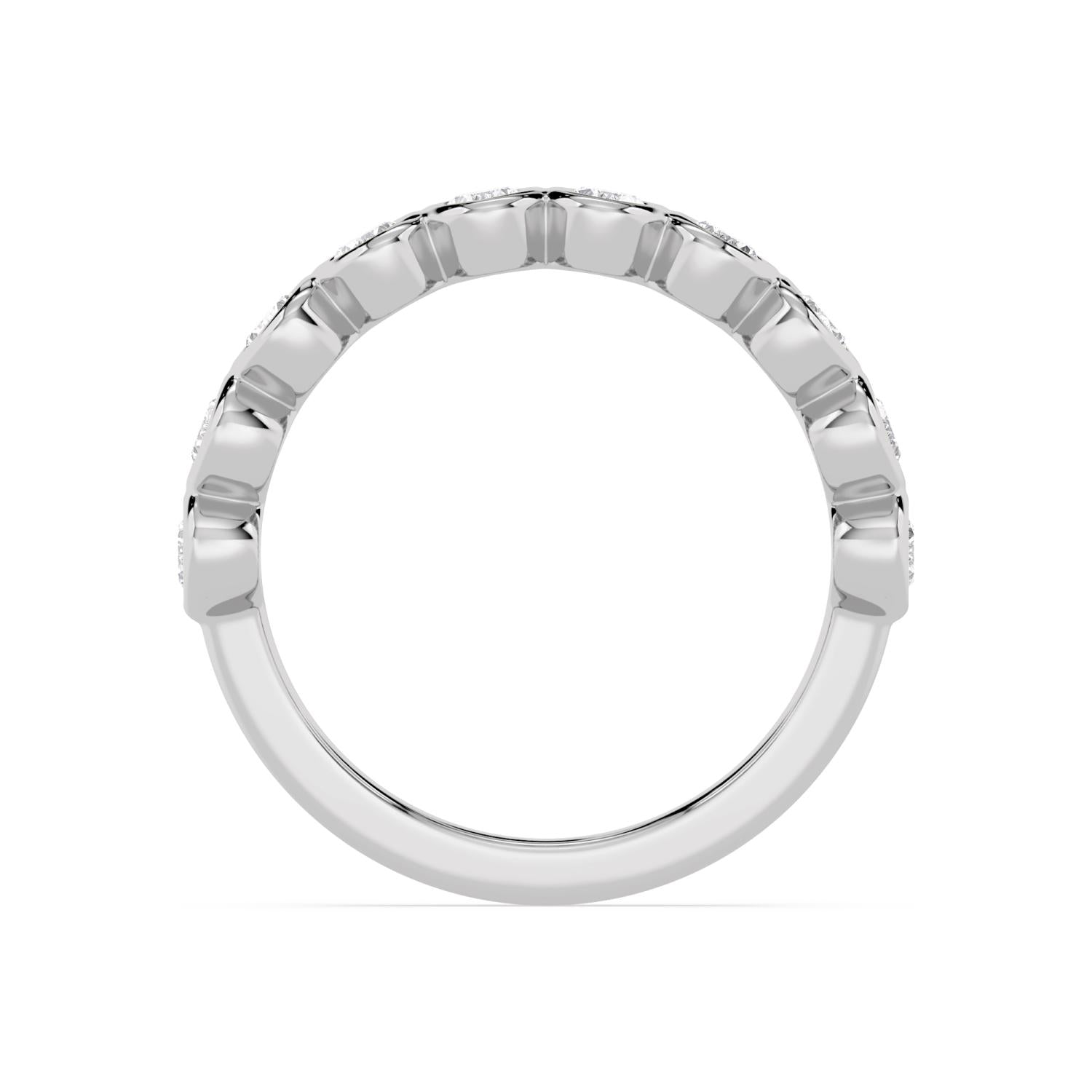 Sera Oval Band - white gold - side/angle view