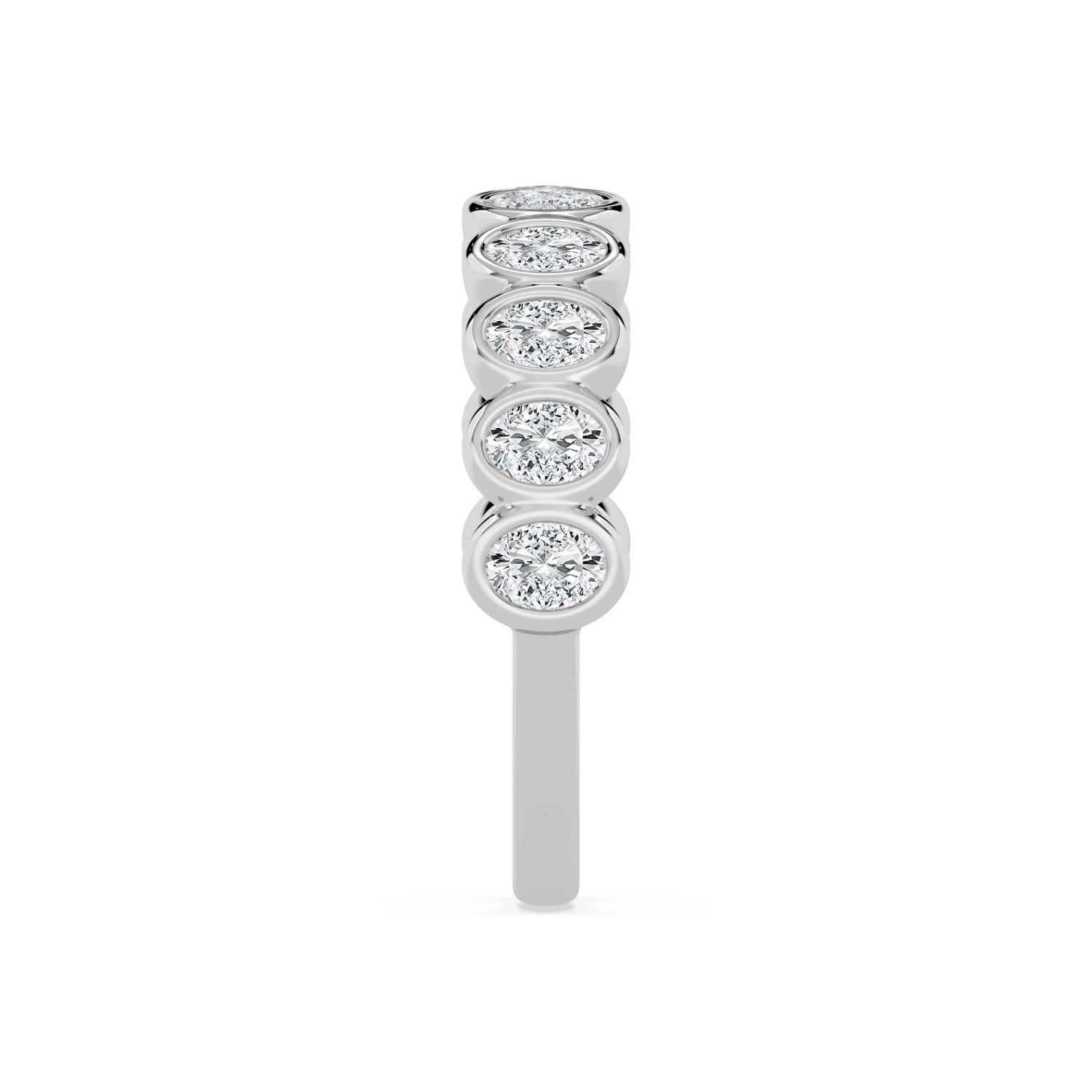 Sera Oval Band - white gold jewellery-only view 4