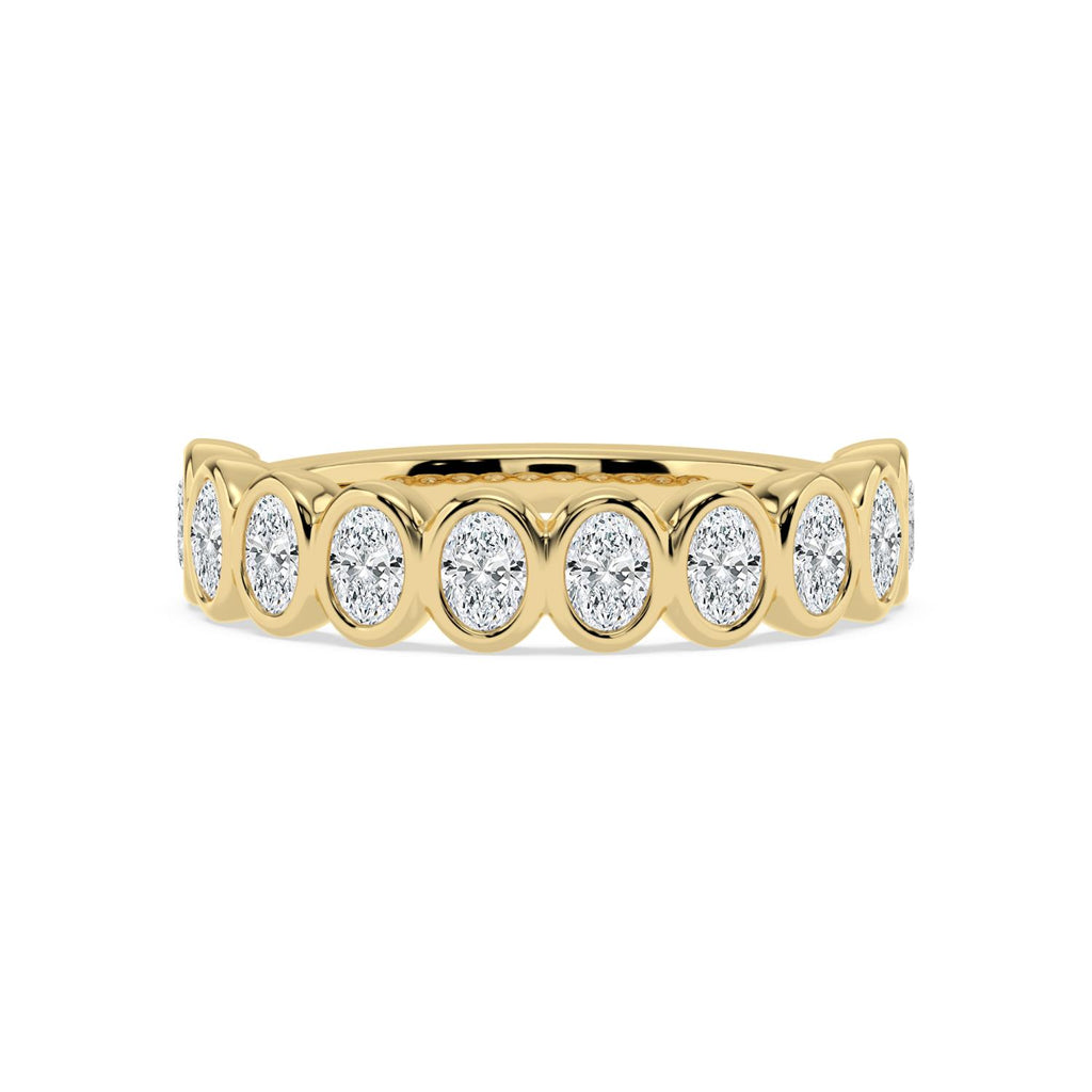 Sera Oval Band - yellow gold jewellery-only view 1