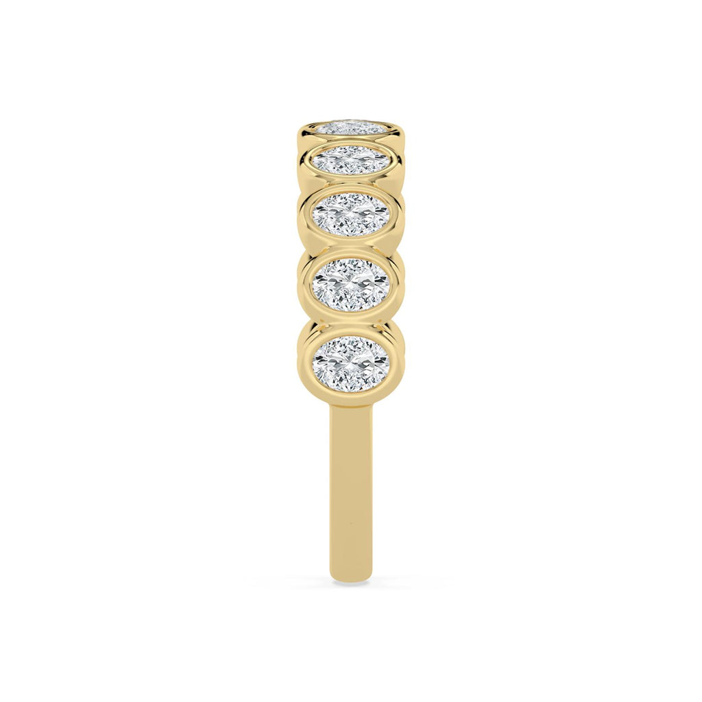 Sera Oval Band - yellow gold jewellery-only view 2