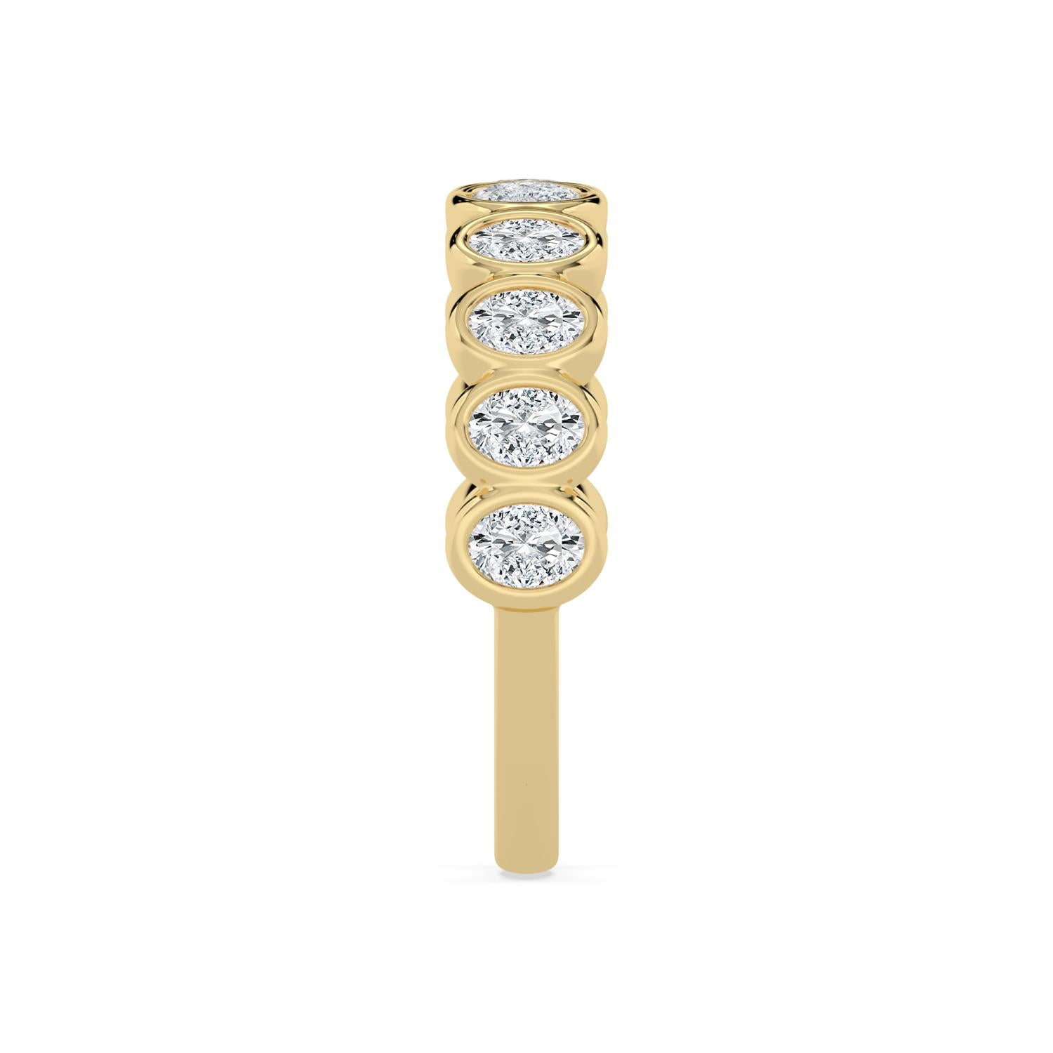 Sera Oval Band - yellow gold jewellery-only view 2