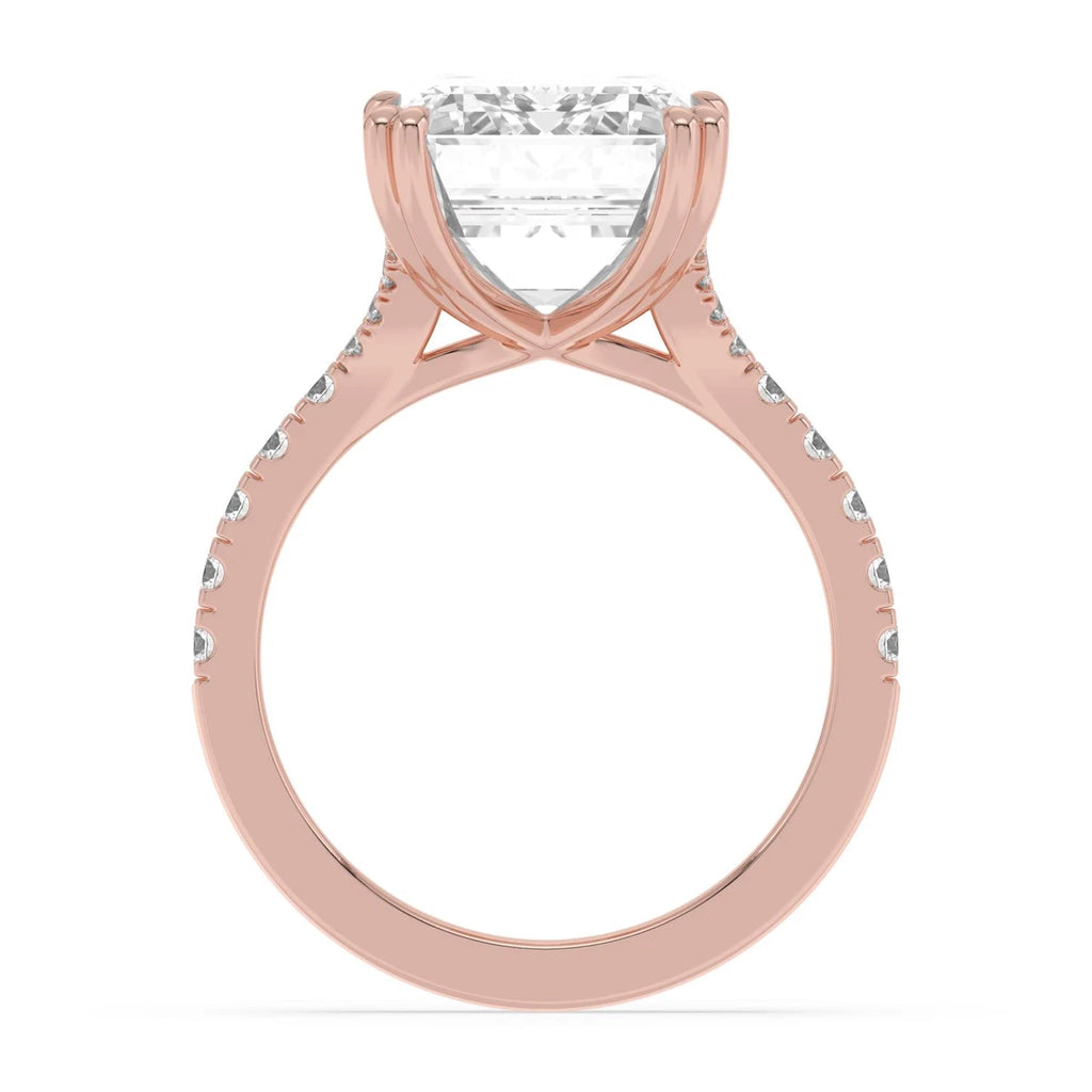 Aurelia Emerald Grand Engagement Ring - rose gold - detail view - SJR60644EM-R-4