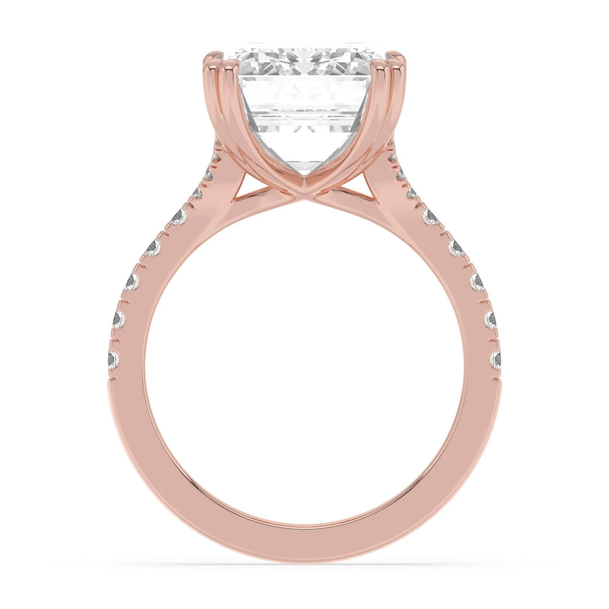 Aurelia Emerald Grand Engagement Ring - rose gold - detail view - SJR60644EM-R-4