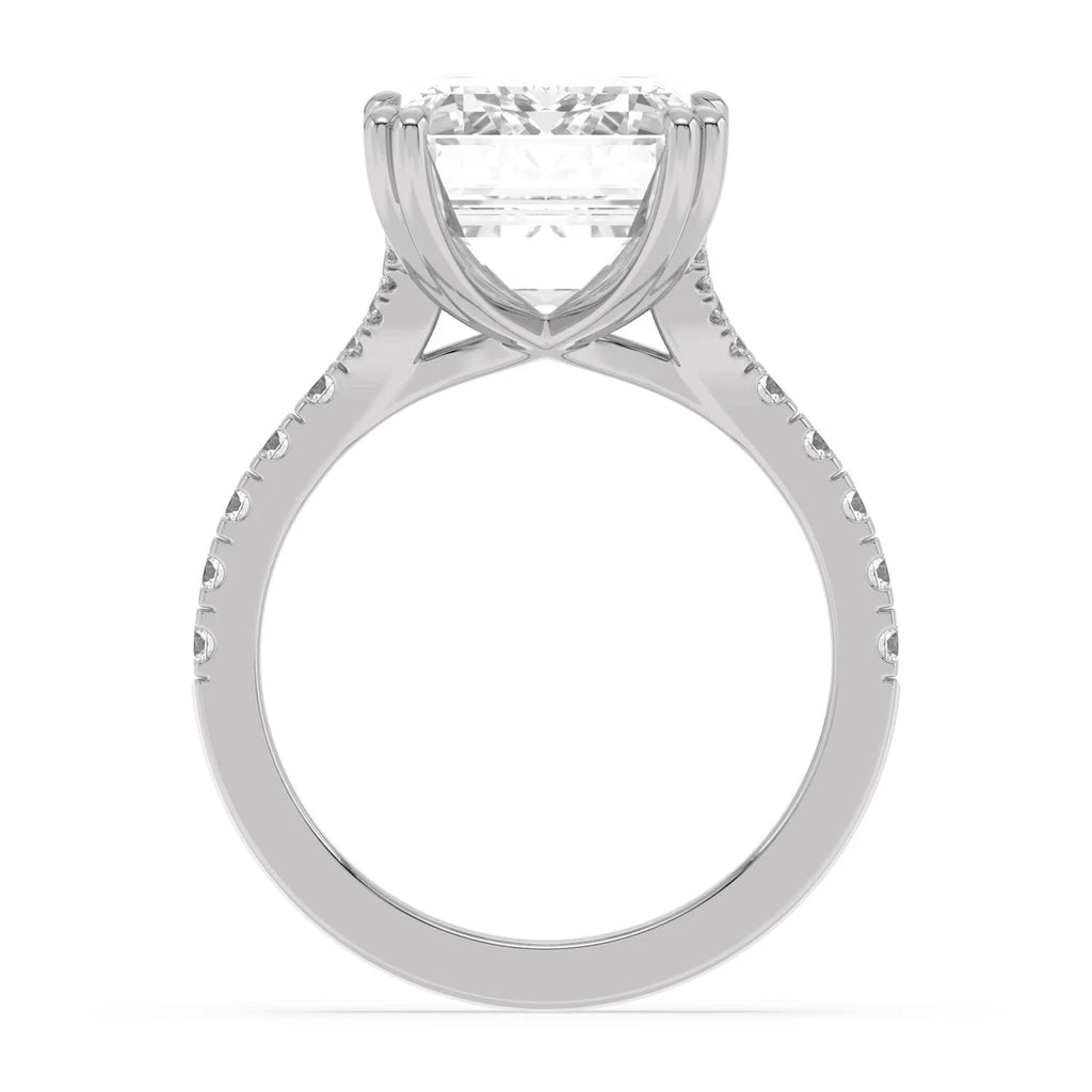 Aurelia Emerald Grand Engagement Ring - white gold - detail view - SJR60644EM-W-4