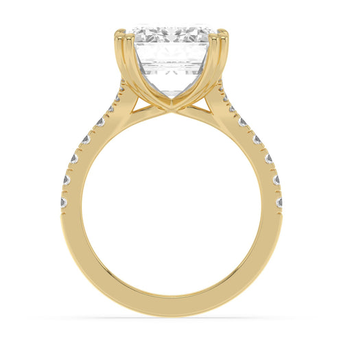 Aurelia Emerald Grand Engagement Ring - 10ct yellow gold product-only view 2