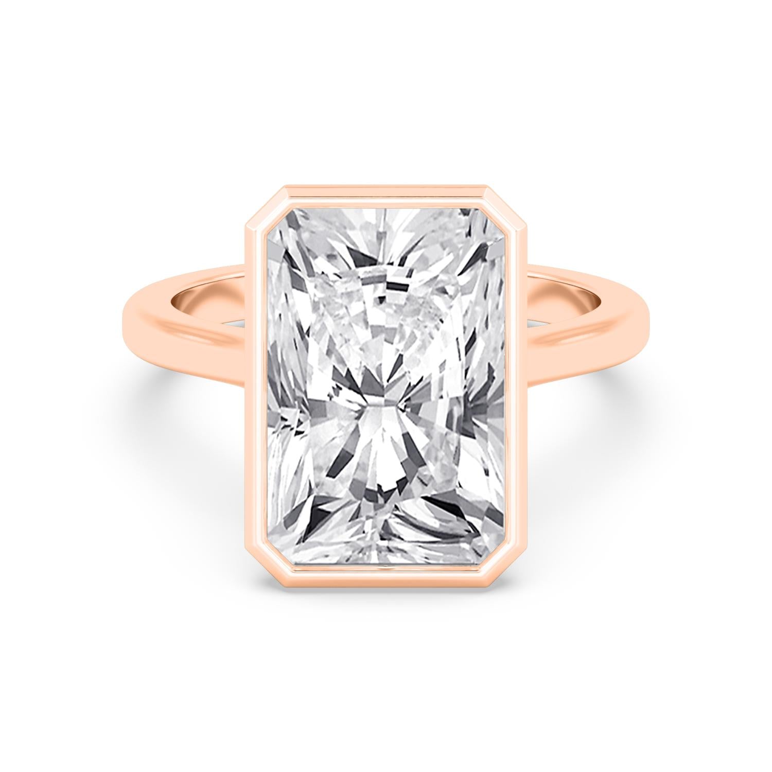Bold Bezel 8ct Ring - rose gold product image 1