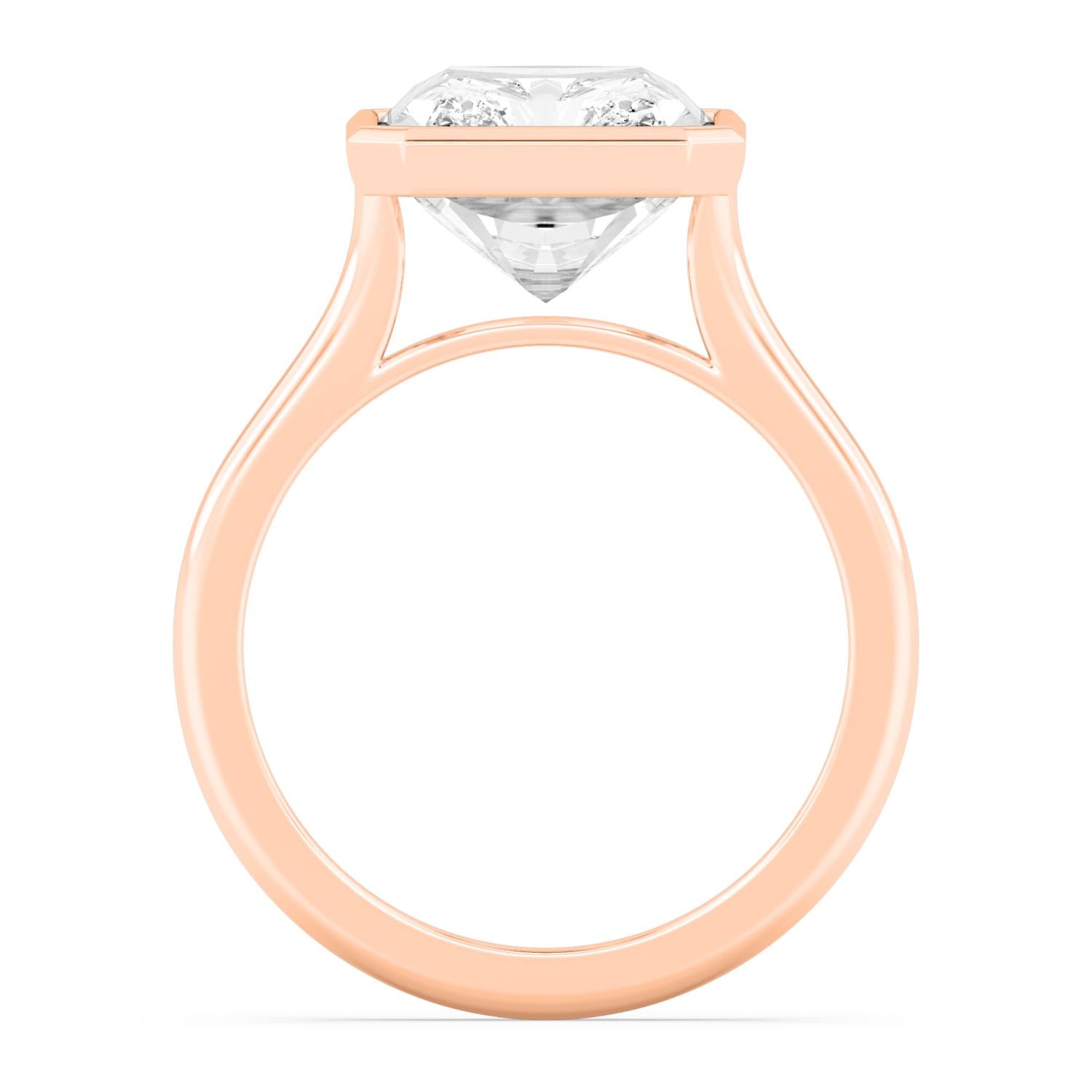 Bold Bezel 8ct Ring - rose gold product image 4