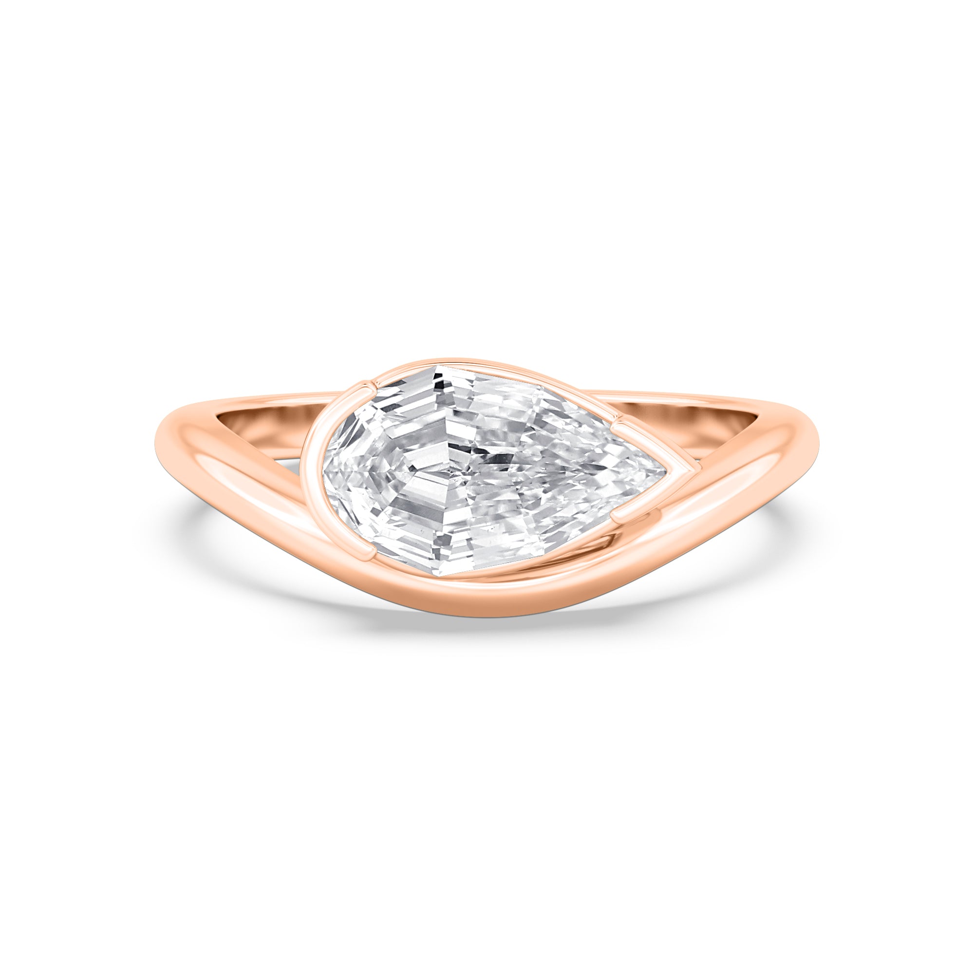 Miu Pear Ring - rose gold product image 1