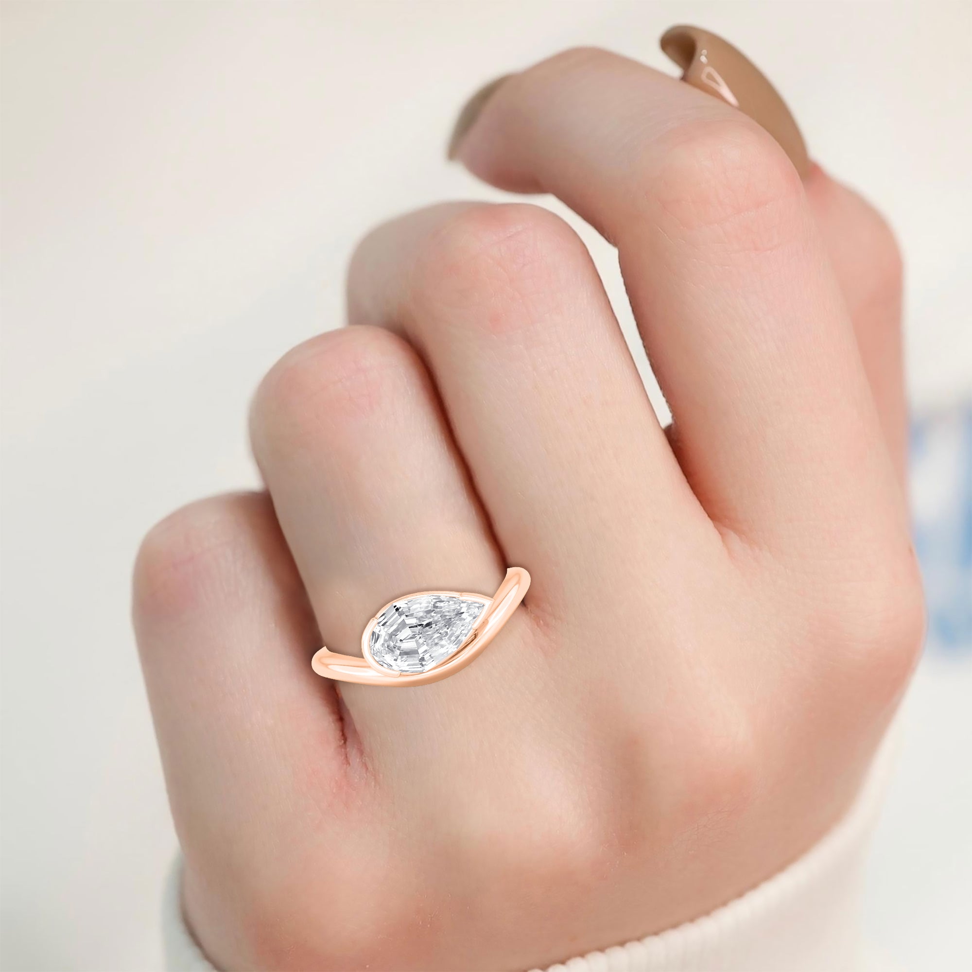 Miu Pear Ring - rose gold product image 4
