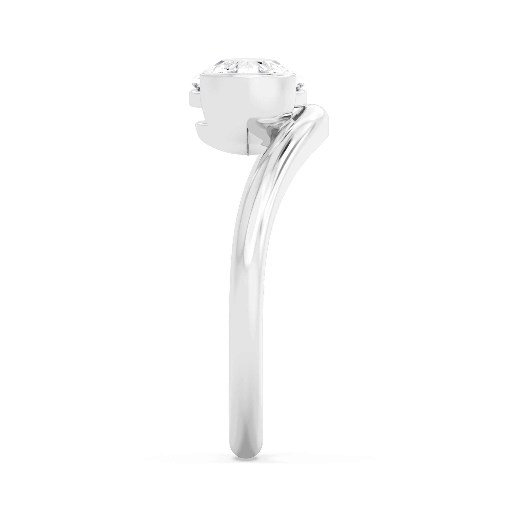 Miu Pear Ring - white gold product image 3