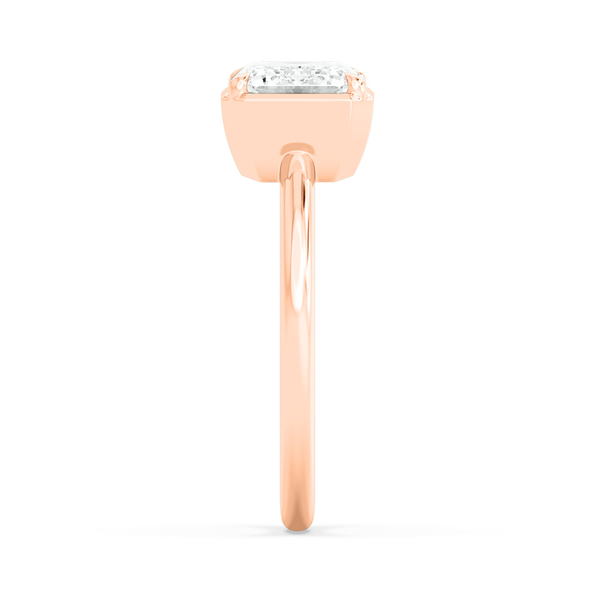 Palais Emerald Ring - rose gold - side gallery view