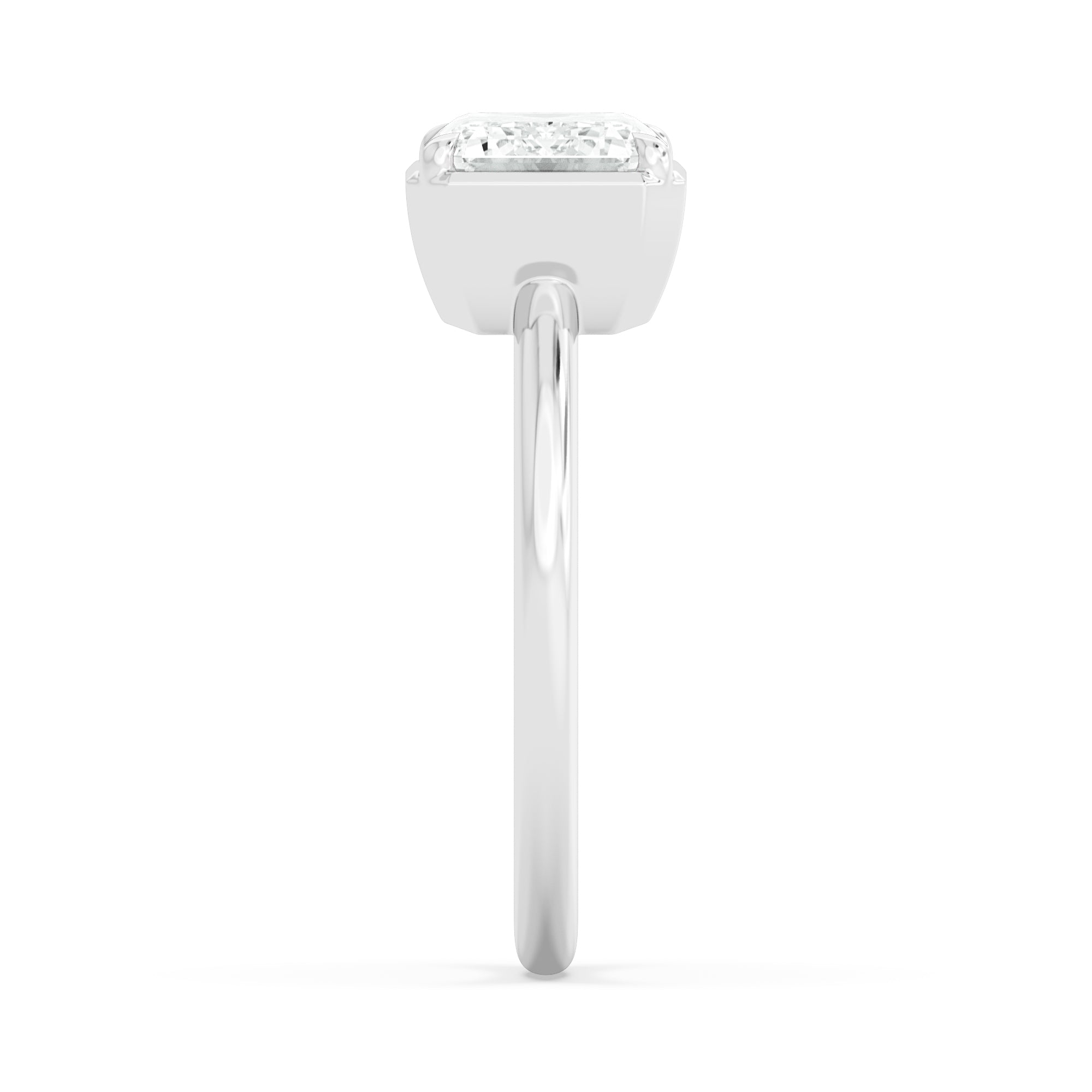 Palais Emerald Ring - white gold - side gallery view