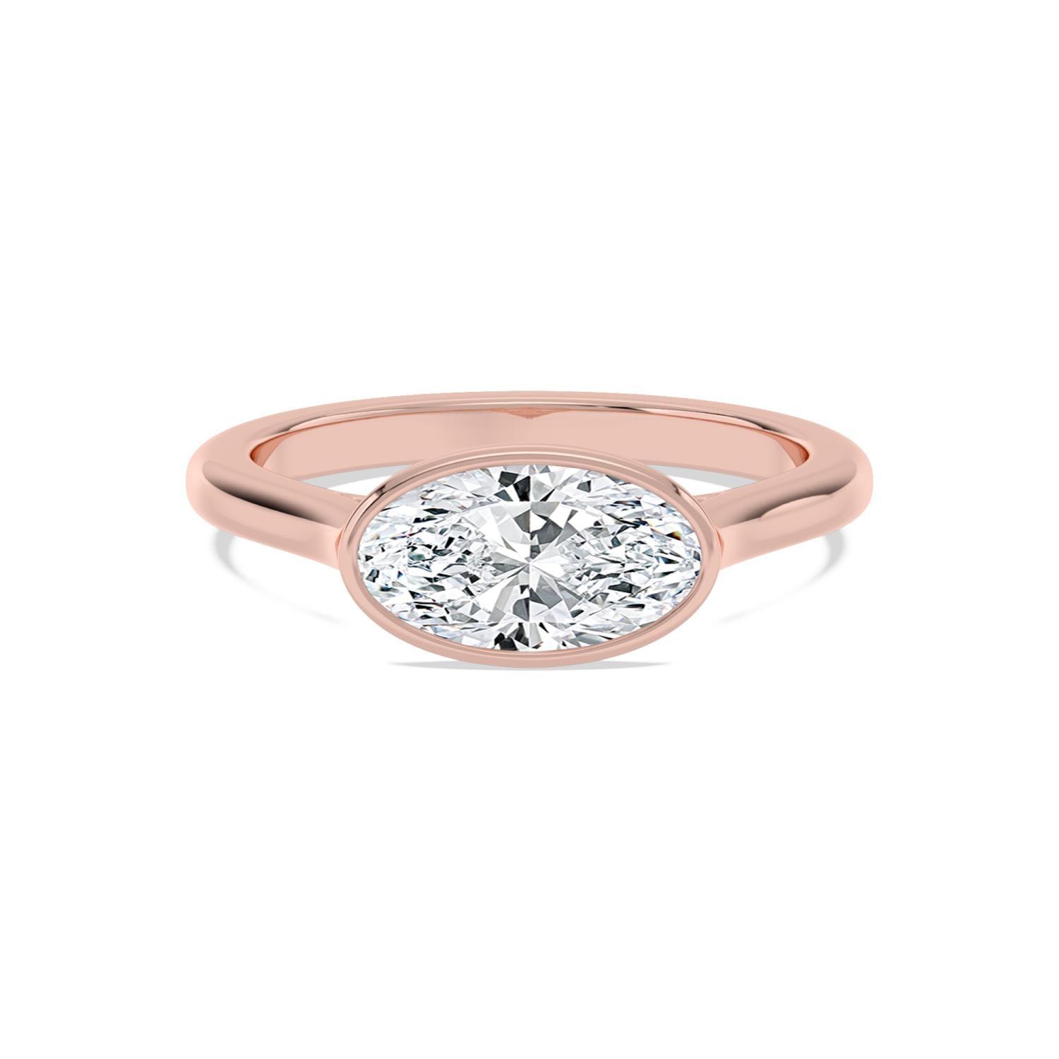 1.50ct Marquise Lab Diamond Engagement Ring in 10ct Gold - rose gold product image 1