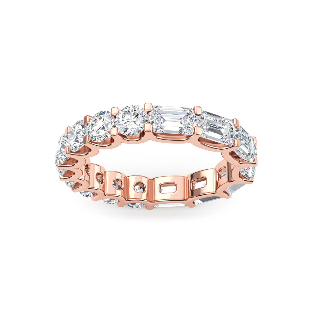 Siena Emerald Round Band - rose gold alternate angle
