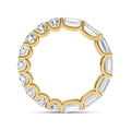 Siena Emerald Round Band - yellow gold front view