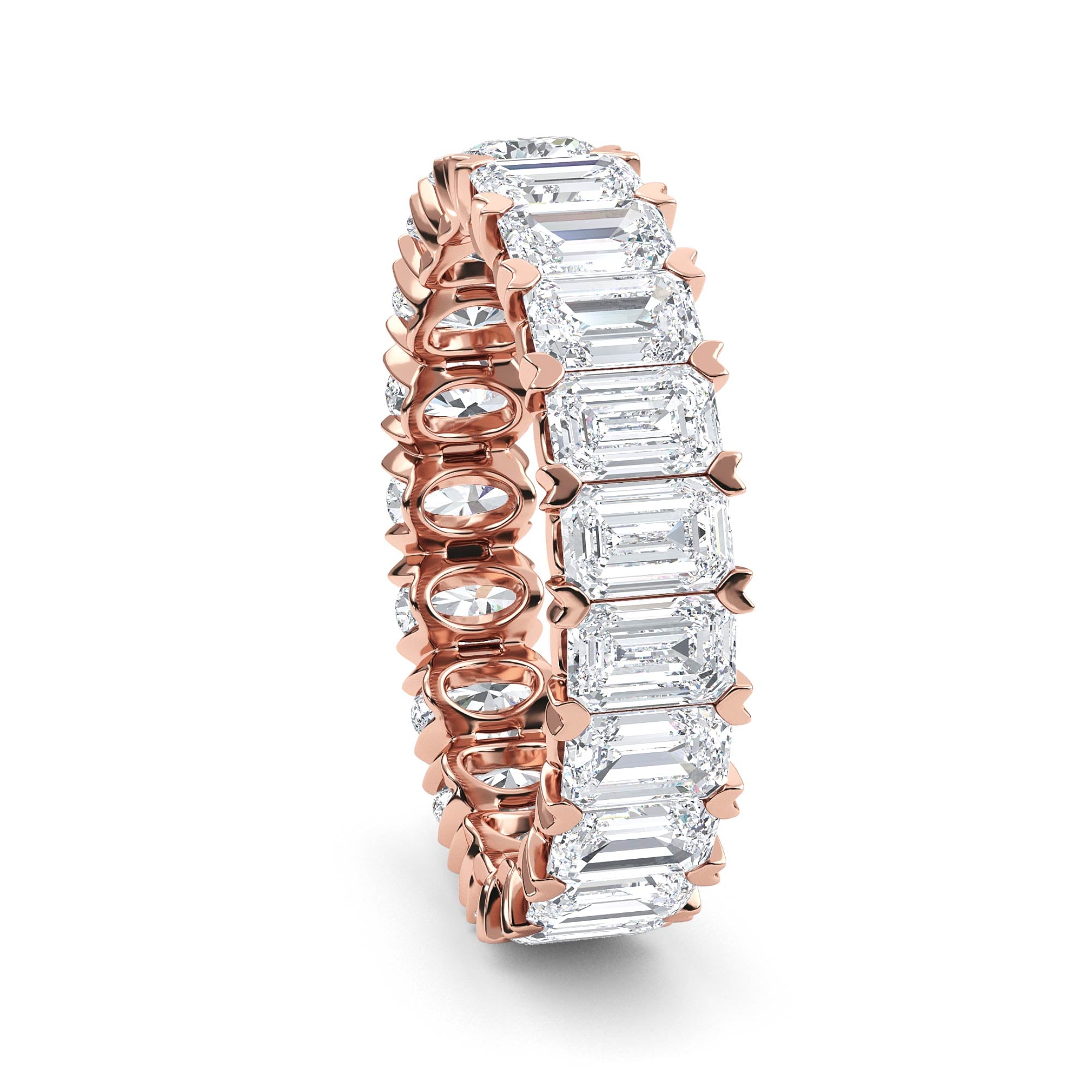 Veneto Ring - rose gold - side/angle view