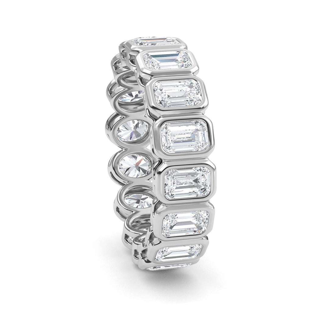 Rialto Band - white gold - side/angle view