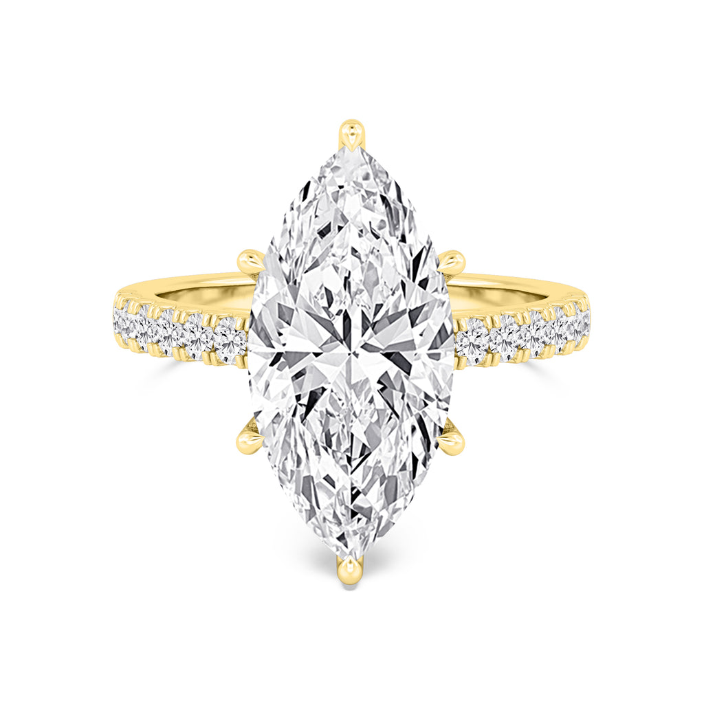 MARQUISE PAVÉ SOLITAIRE — 5.10CT