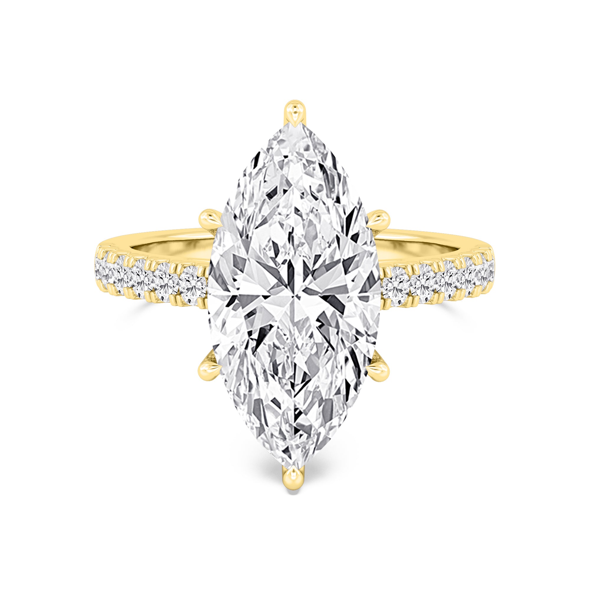 MARQUISE PAVÉ SOLITAIRE — 5.10CT