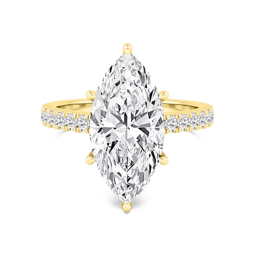 5.10ct Marquise Pave Solitaire