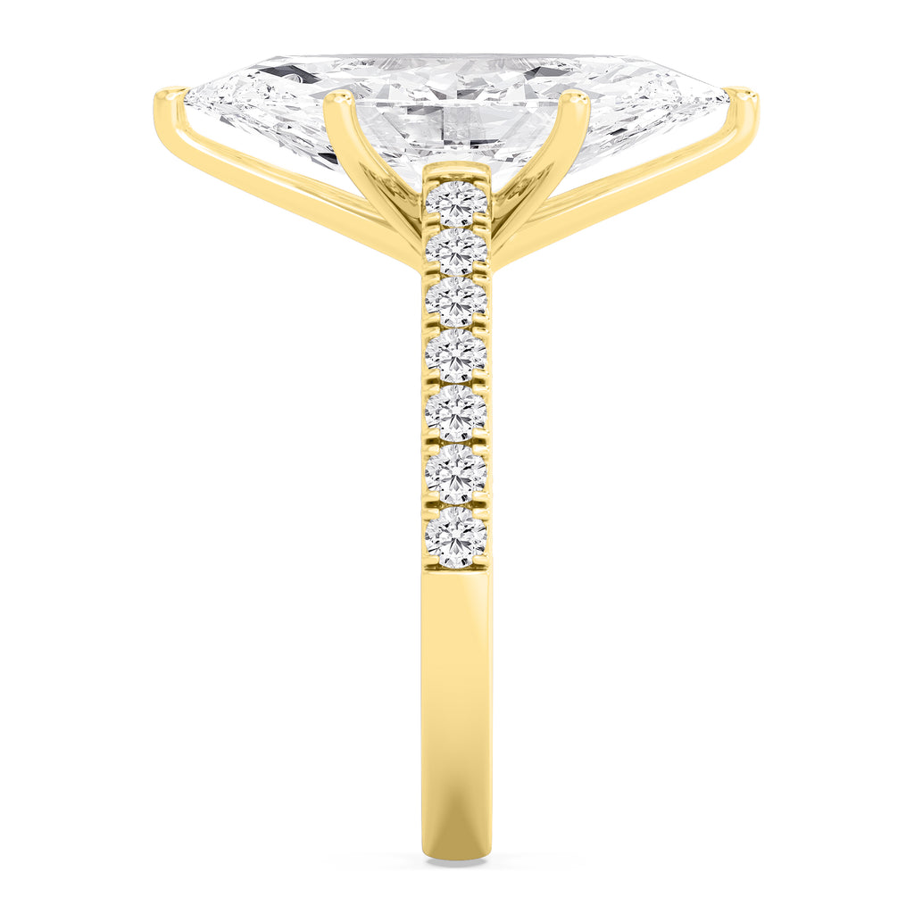 MARQUISE PAVÉ SOLITAIRE — 5.10CT