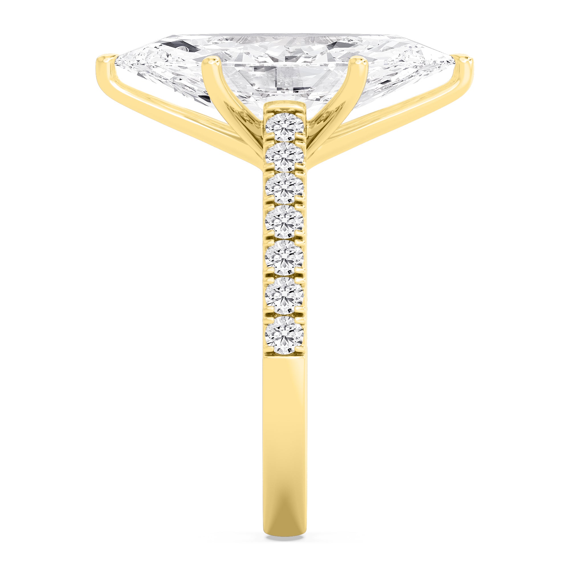 MARQUISE PAVÉ SOLITAIRE — 5.10CT