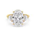 8.48ct Oval Hidden Halo Lab Diamond Engagement Ring - 10k yellow gold view 1