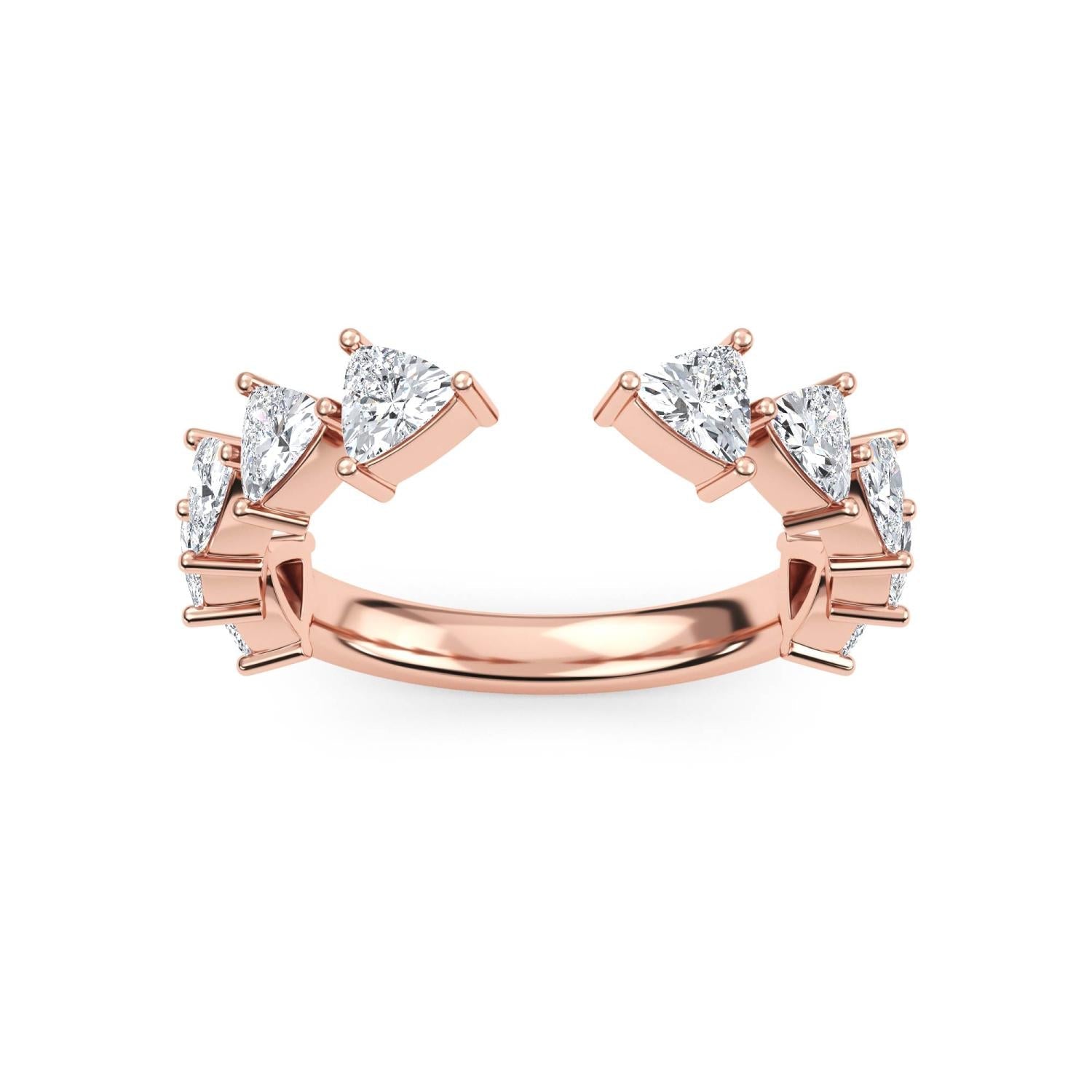Bold Bezel 8ct Ring - rose gold product image 1
