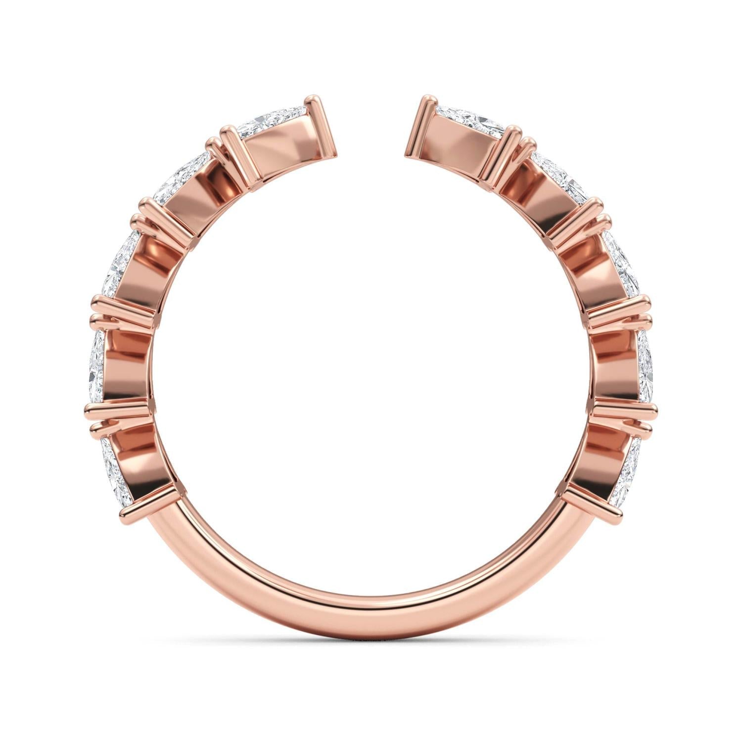 Bold Bezel 8ct Ring - rose gold product image 4