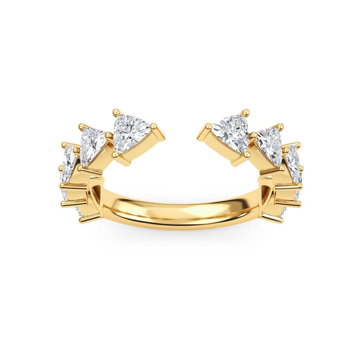 Miu Pear Ring - yellow gold product image 1