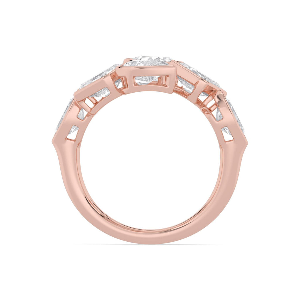4.12ct Lab Diamond Ring in 9ct Gold - rose gold product image 4