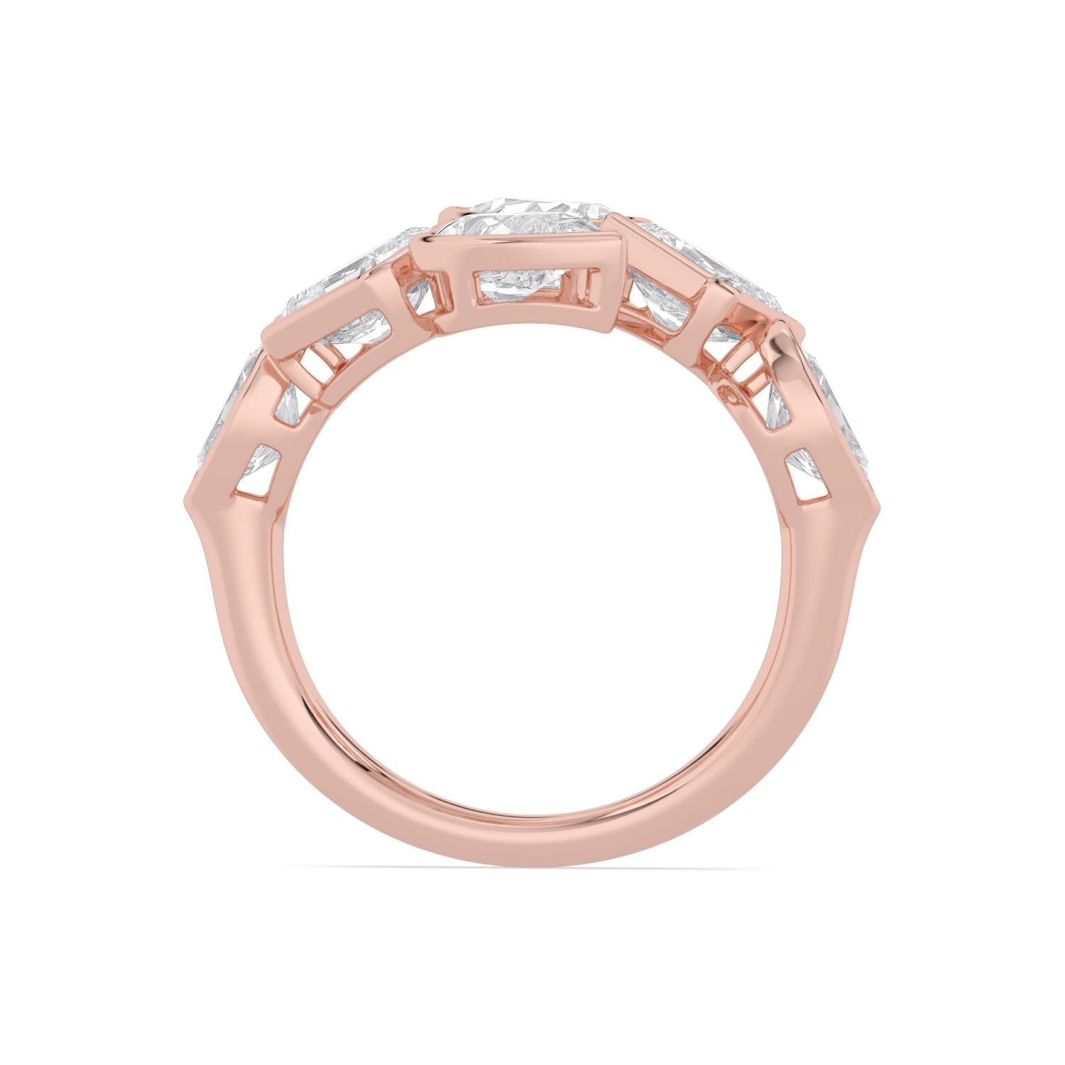 4.12ct Lab Diamond Ring in 9ct Gold - rose gold product image 4