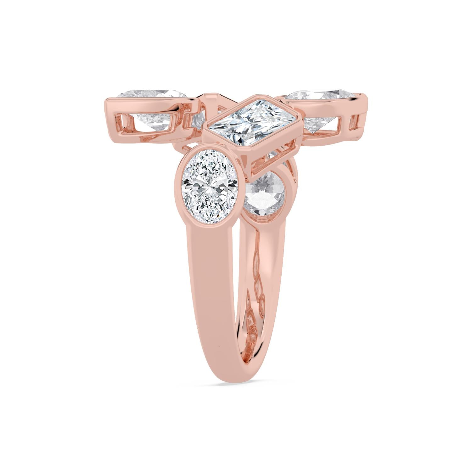 4.12ct Lab Diamond Ring in 9ct Gold - rose gold product image 5