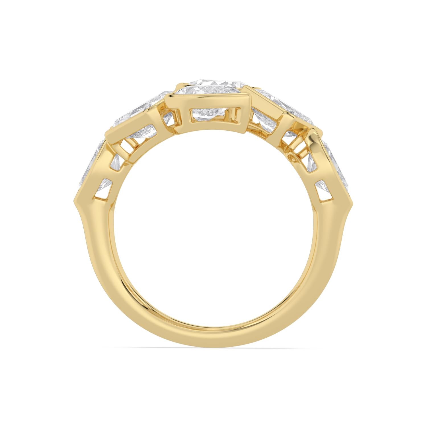4.12ct Lab Diamond Ring in 9ct Gold - yellow gold product image 4