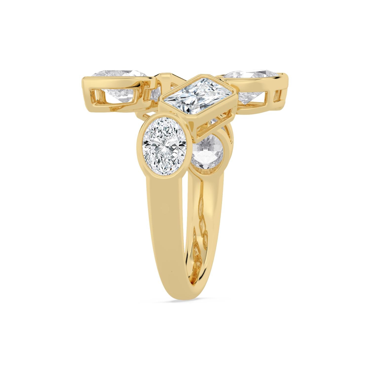 4.12ct Lab Diamond Ring in 9ct Gold - yellow gold product image 5