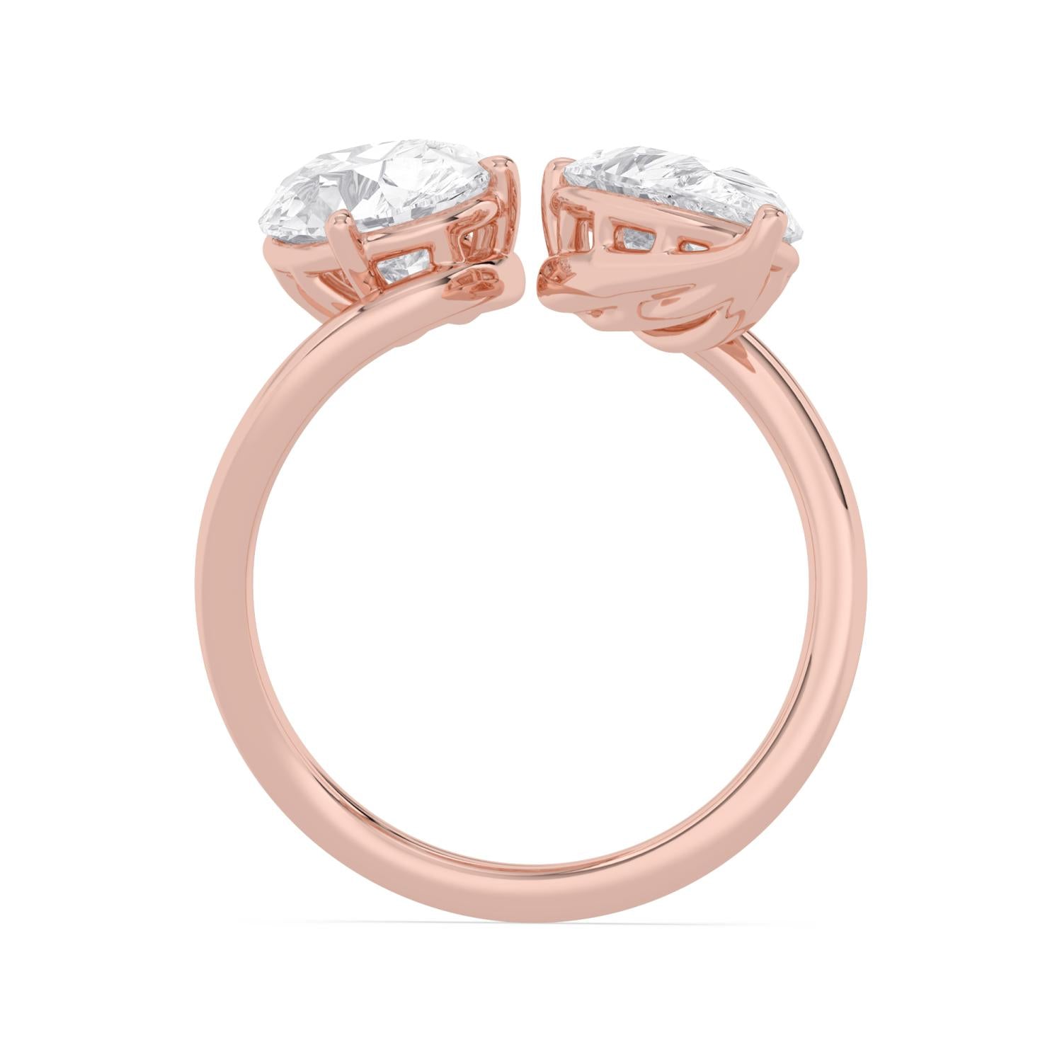 4.00ct Pear Lab Diamond Ring in 9ct Gold - rose gold product image 4