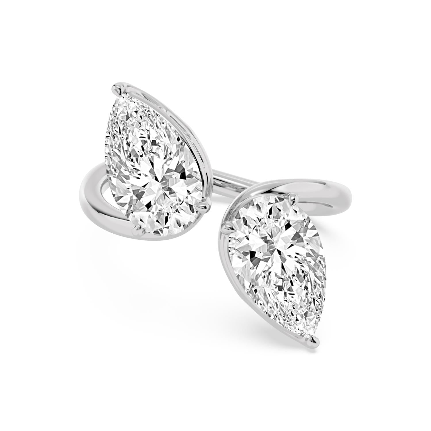 4.00ct Pear Lab Diamond Ring in 9ct Gold - white gold product image 1