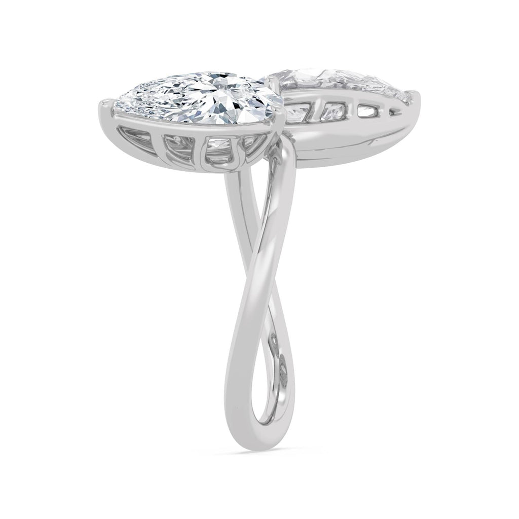 4.00ct Pear Lab Diamond Ring in 9ct Gold - white gold product image 5