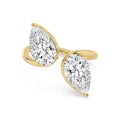 4.00ct Pear Lab Diamond Ring in 9ct Yellow Gold - image 1