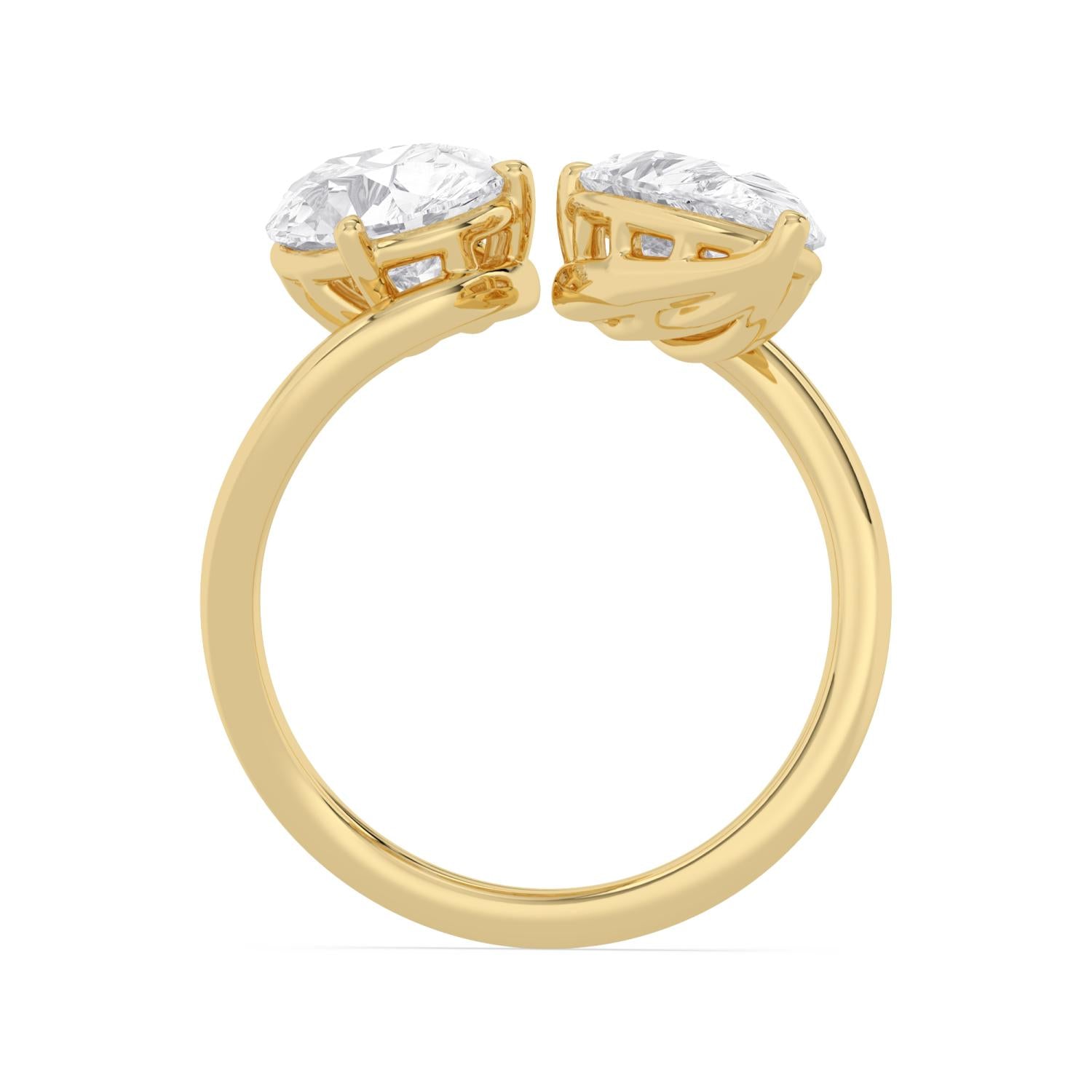4.00ct Pear Lab Diamond Ring in 9ct Gold - yellow gold product image 4