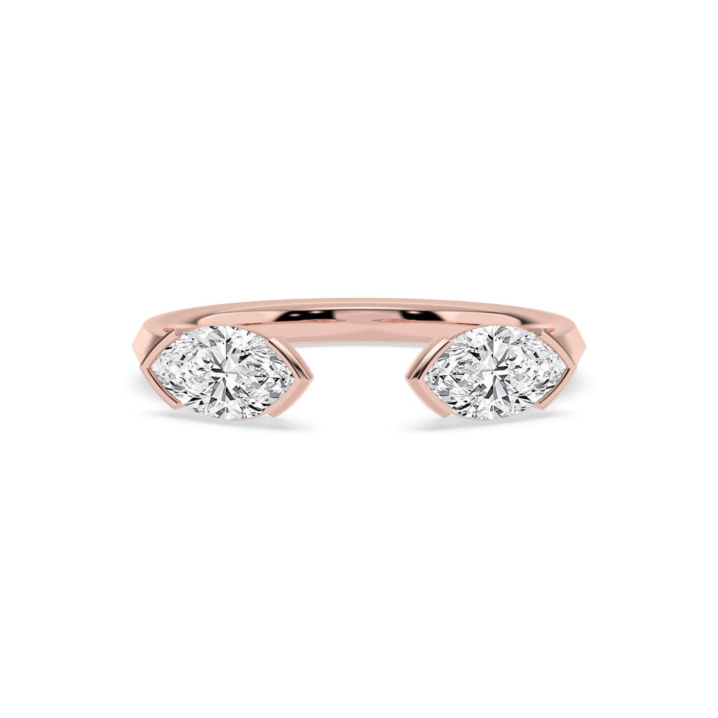 1.06ct Marquise Lab Diamond Ring in 9ct Gold - rose gold product image 1