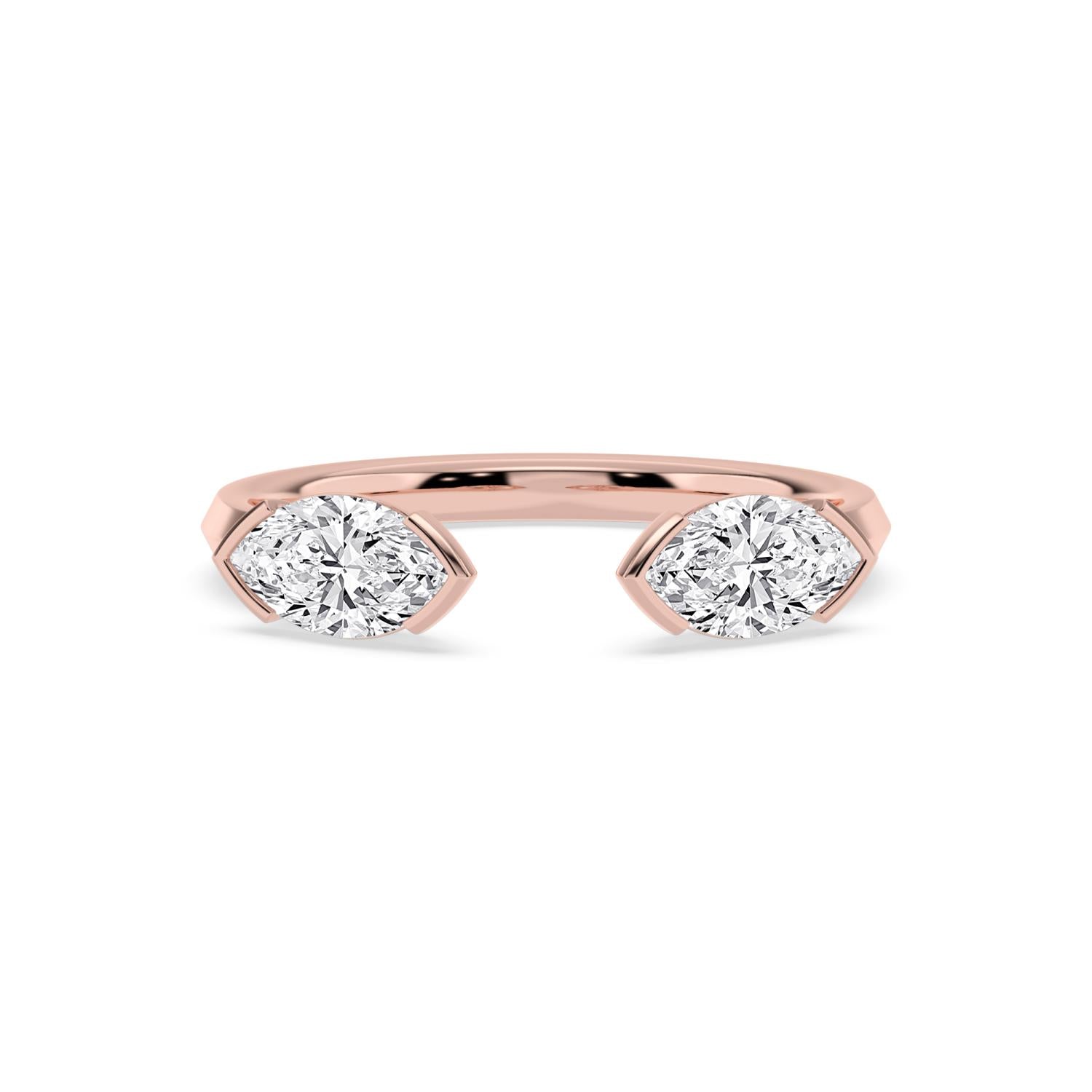1.06ct Marquise Lab Diamond Ring in 9ct Gold - rose gold product image 1