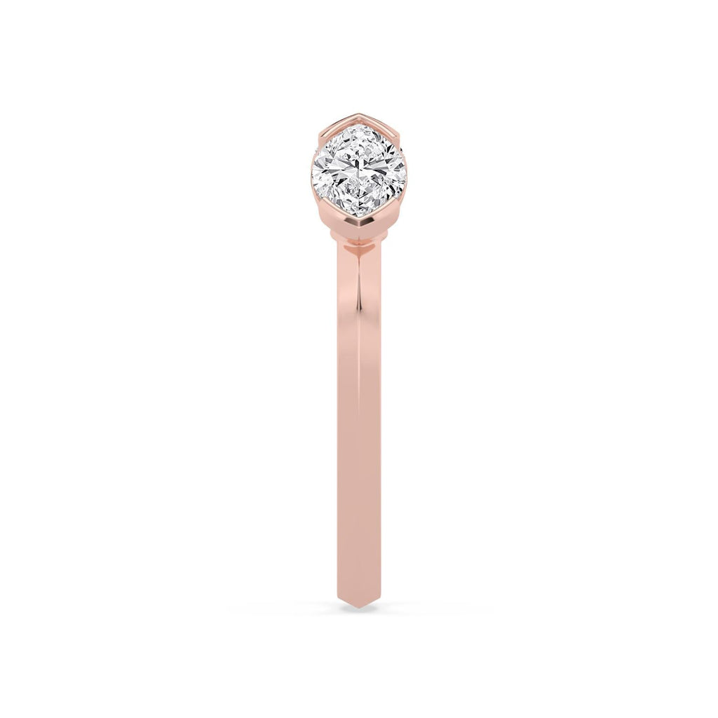1.06ct Marquise Lab Diamond Ring in 9ct Gold - rose gold product image 5